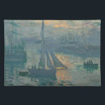Mantel Individual Pintura del Impresionismo Marítimo Monet Sunrise<br><div class="desc">El cuadro de Claude Monet Sunrise (Marina) es un cuadro famoso del impresionista francés Claude Monet pintado en 1872. Sunrise (Marine) fue pintada en el aire puro,  o "al aire libre" y muestra sus pinceladas informales y espontáneas.</div>