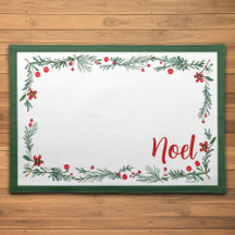 Placemat Navidades florales Noel - Verde