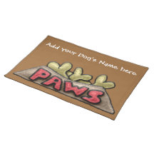 Placemat para el plato inferior del perro mantiene