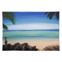 Playa tropical Bermuda Océano MoJo Placemat