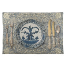 Posaindividual de Delft Azul con Cubiertos de Plat