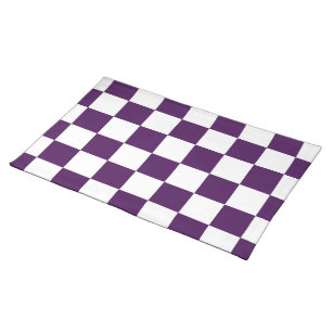 Mantel Individual Púrpura y blanco tachados