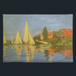 Mantel Individual Regatta en Argenteuil por Claude Monet<br><div class="desc">Regatta de Argenteuil (1872) de Claude Monet es una pintura náutica de arte de estilo vintage. Se puede ver el reflejo de los veleros en el agua del lago. Un paseo marítimo con una carrera de yates o barcos en un soleado día de verano. Sobre el artista: Claude Monet (1840-1926)...</div>