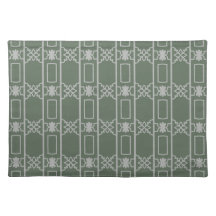 Sage Green Ornamental Cloth Placemat