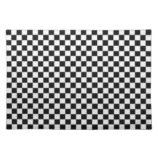 Mantel Individual Tablero de ajedrez clásico blanco y negro de STayl