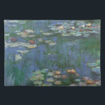 Mantel Individual Waterlilies por Claude Monet, Flores de época<br><div class="desc">Waterlilies (1916) por Claude Monet. Water Lilies es una pintura floral de arte fino e impresionista vintage. El jardín de flores de la temporada de primavera de Monet en Giverny, Francia. Este paisaje es una de las muchas variaciones de pinturas de nenúfares que Monet pintó en su estanque. Sobre el...</div>