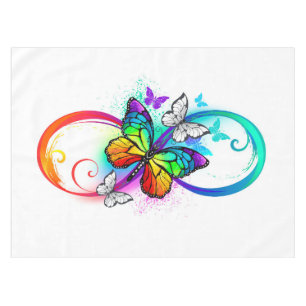 Mantel Infinidad brillante con la mariposa arcoiris