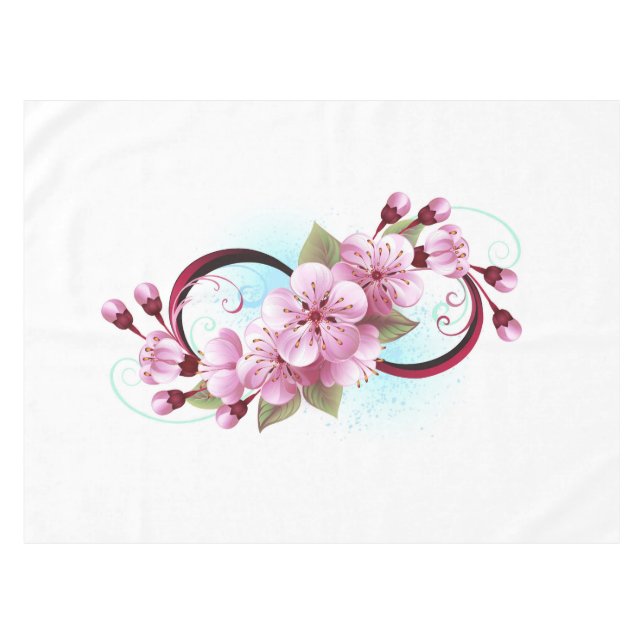 Mantel Infinito con las flores de flores de Sakura Blosso (Frente (Horizontal))