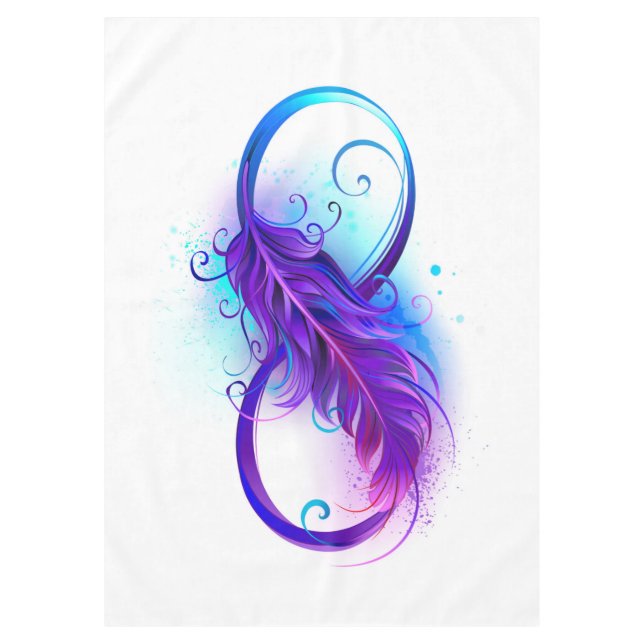 Mantel Infinito con pluma púrpura (Anverso)