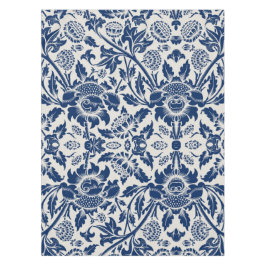 Mantel Intricate blue floral pattern on light background