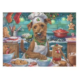 Mantel Irlandés Terrier Holiday Baking: Navidades festivo