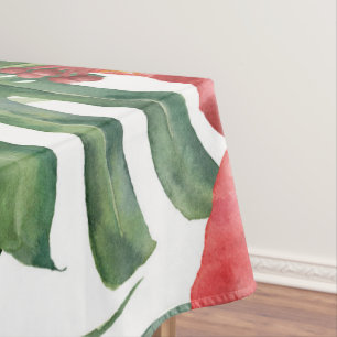 Mantel Isla Paradisíaca Floral Tropical Hojas Botánicas