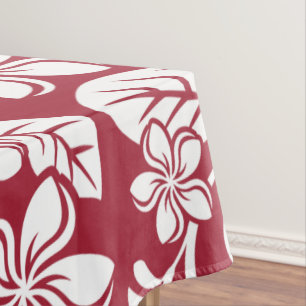 Mantel ISLAND PLUMERIA (CARDINAL RED) Tablecloth