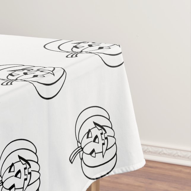 Mantel jack de Halloween o patrón blanco negro lindo (In Situ)