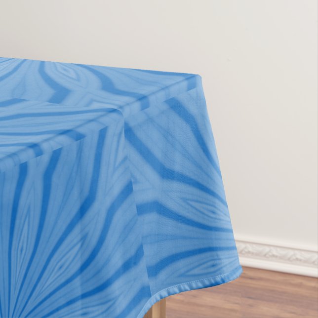 Mantel Janucá Azul Radial Fractal de Rayas (In Situ)