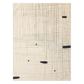 Mantel Japandi simple negro y beige