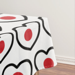 Mantel Japón   Corazón de la bandera japonesa