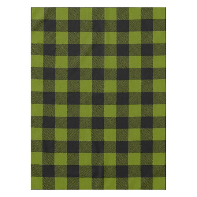 Mantel Jardín de Cuadro Verde de Búfalo (Anverso)