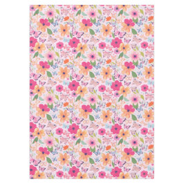 Mantel Jardín de flores rosadas
