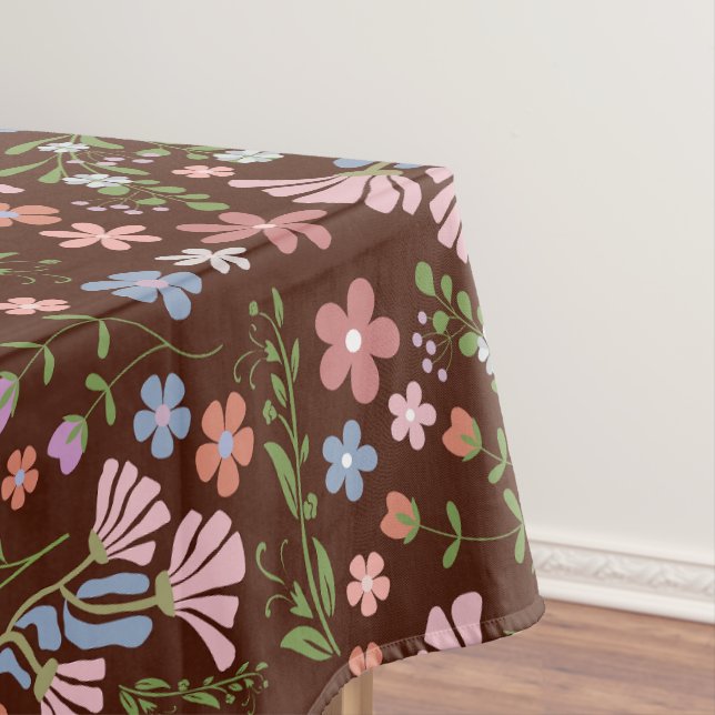 Mantel Jardín de primavera con fondo de color marrón (In Situ)