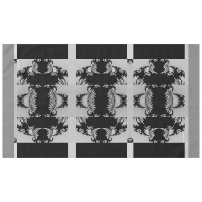 Mantel Jardín fractal gris A (Frente (Horizontal))