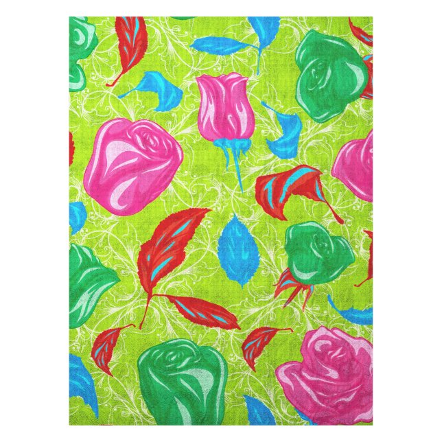 Mantel Jardín Vibrante en Flor (Anverso)