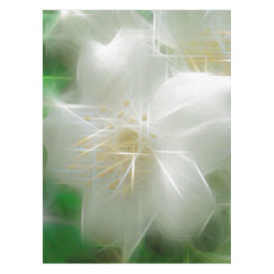 Mantel Jazmín blanco brillante