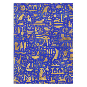 Mantel Jeroglíficos egipcios - Lapis Lazuli y Gold