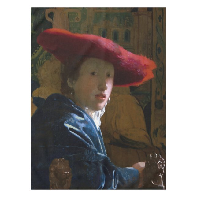 Mantel Johannes Vermeer - Chica con un Gorra rojo (Anverso)