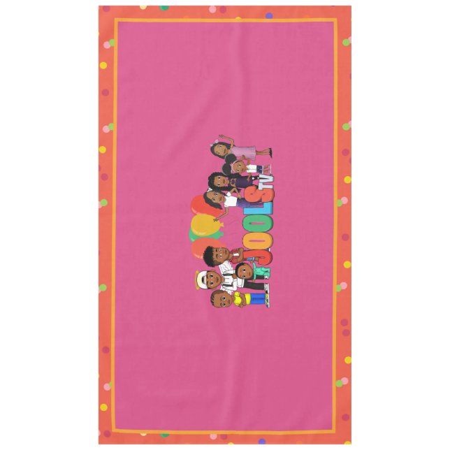 Mantel JOOLS TV ®️ Pink Tableclol (Anverso)