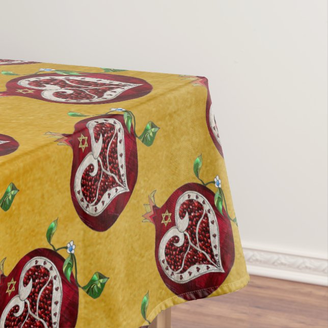 Mantel Judaica Pomegranate Heart Hanukkah Rosh Hashanah (In Situ)