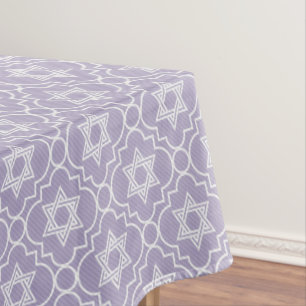Mantel Judaica - Tablería - Estrellas judías - Lavender