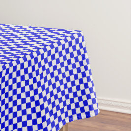 Mantel Jugado De Gingham Azul Y Blanco