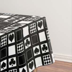 Mantel Jugar a las cartas de juego palas corazones cruza 
