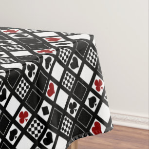 Mantel Jugar a las cartas de juego palas corazones cruza 