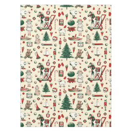 Mantel Juguetes de la época de Navidad Caballo de árbol