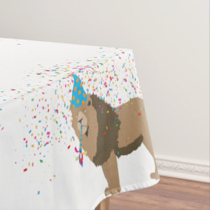 Mantel Jungla de leones con animales de fiesta teniendo u