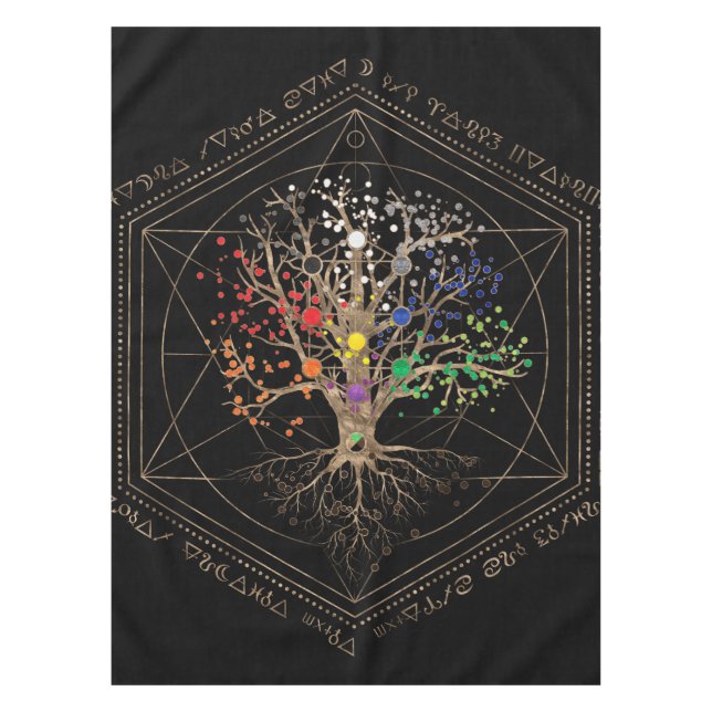 Mantel Kabbalah El árbol de la vida (Anverso)
