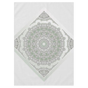 Mantel Kaleidoscope Fractal Mandala - verde gris