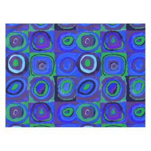Mantel Kandinsky Farbstudie Blue Quadrate Square Circle
