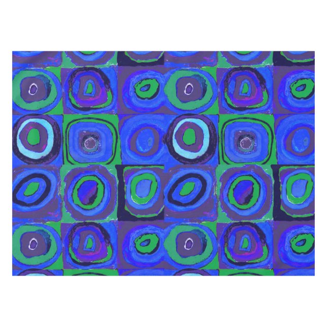 Mantel Kandinsky Farbstudie Blue Quadrate Square Circle (Frente (Horizontal))