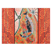 Kangaroo Dreaming Aboriginal Art Tableclol