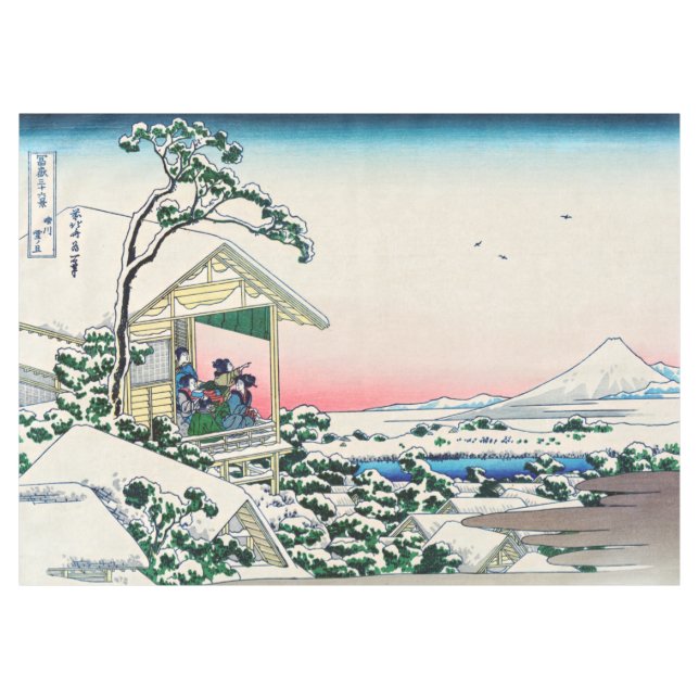 Mantel Katsushika Hokusai - Casa de té en Koishikawa (Frente (Horizontal))