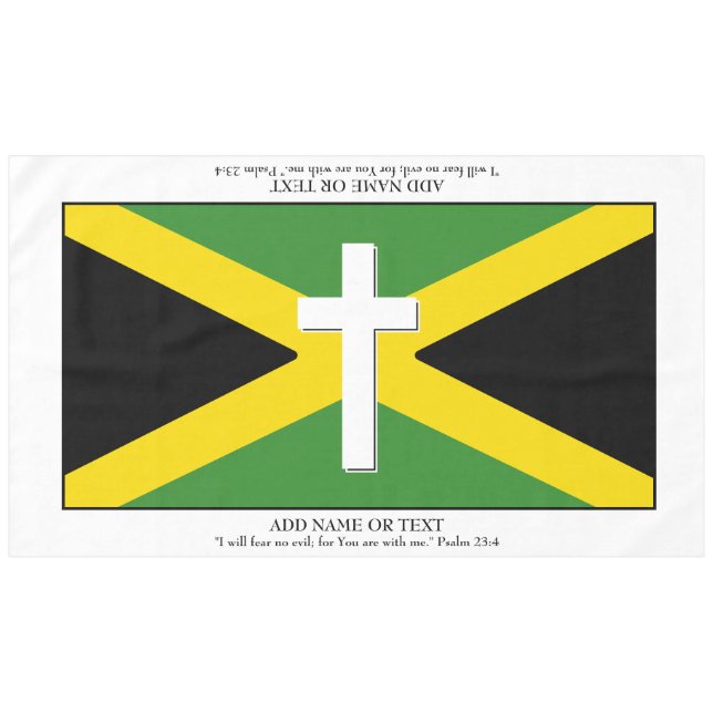 Mantel Keepsake | BANDERA DE JAMAICA | Escritura cruzada  (Frente (Horizontal))