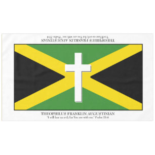 Mantel Keepsake BANDERA DE JAMAICA Escritura cruzada