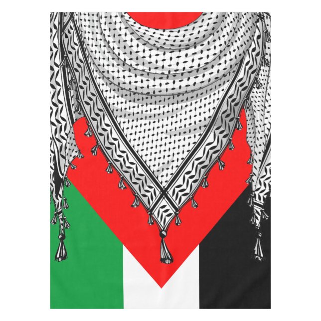 Mantel Keffiyeh palestino Scarf tejido tradicional (Anverso)