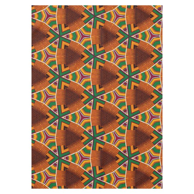 Mantel Kente Geometrics Kwanzaa tela de tabla afrocéntric (Anverso)