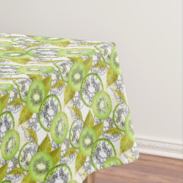 Mantel Kiwi, frugal, verde y blanco, fresco