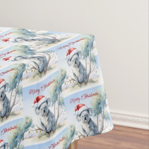 Mantel Koala sentado en un árbol de goma Feliz Navidad
