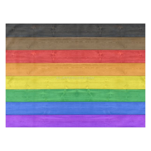Mantel La bandera del orgullo gay inclusivo de SlipperyJo (Frente (Horizontal))